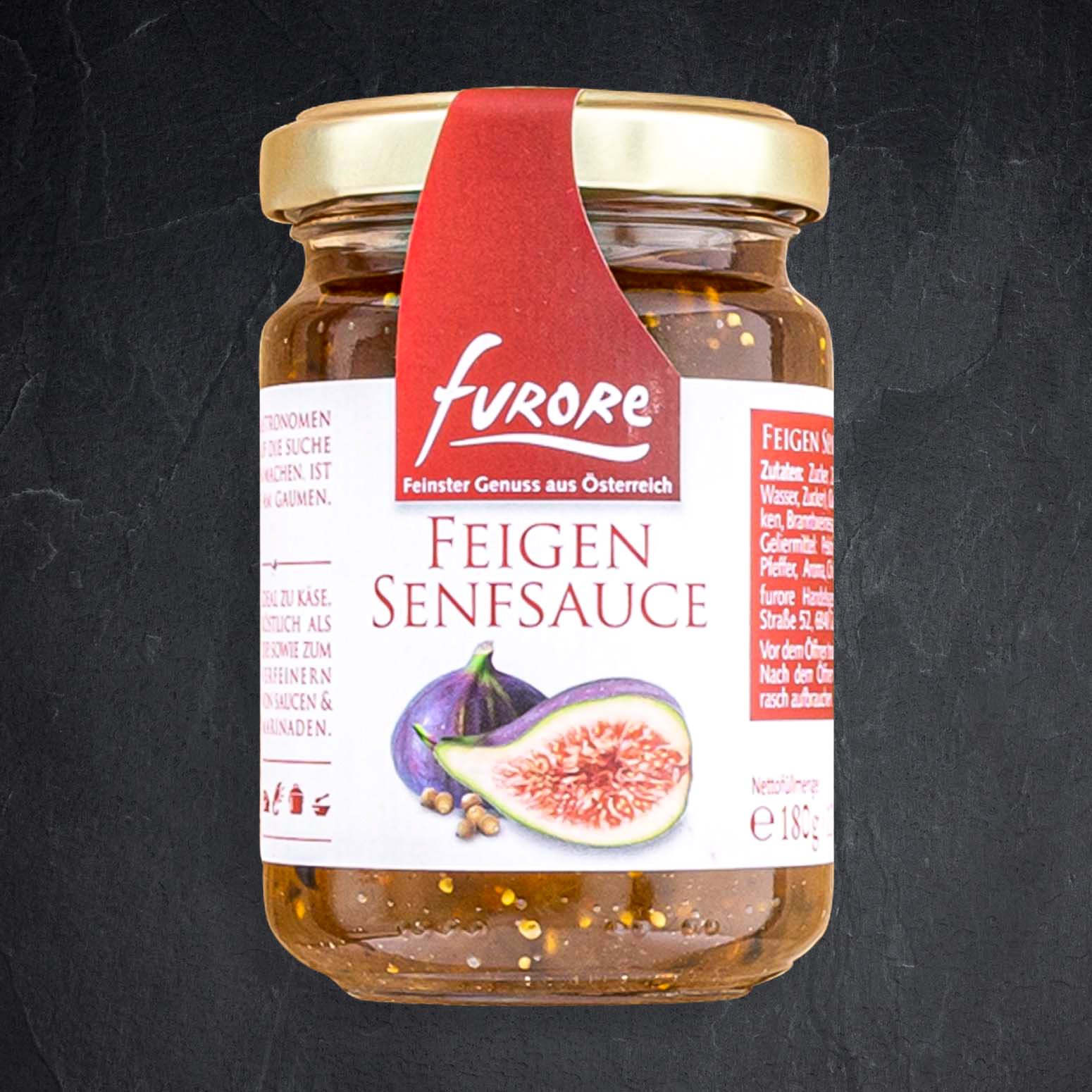 447871_Feigen_Senf_Sauce_180g_FURORE Produktbild: 447871_Feigen_Senf_Sauce_180g_FURORE