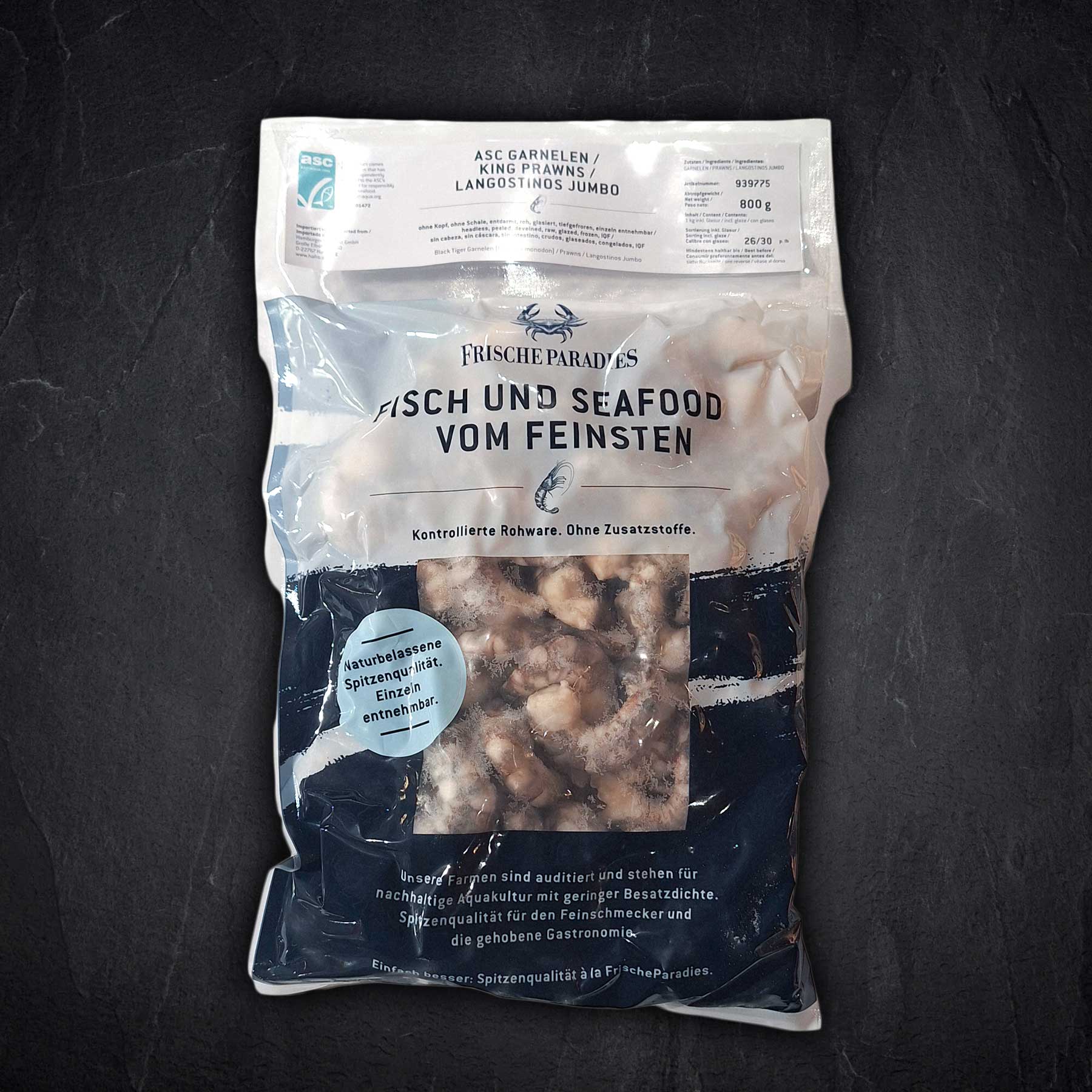 ASC Black Tiger Garnelen ohne Kopf ohne Schale 26/30