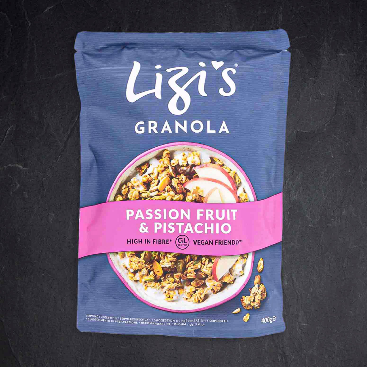 999394_LIZZIS_Passionsfrucht_Pistazien_Muesli Produktbild: 999394_LIZZIS_Passionsfrucht_Pistazien_Muesli