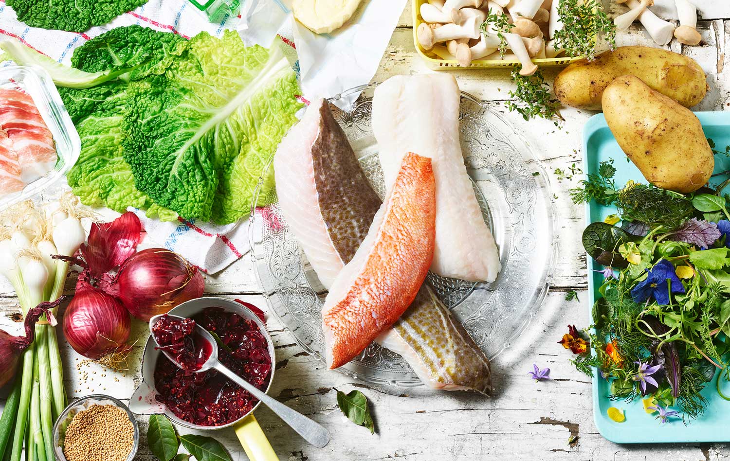 Produktbild: Lachs Erdbeeren Melone und Gurke