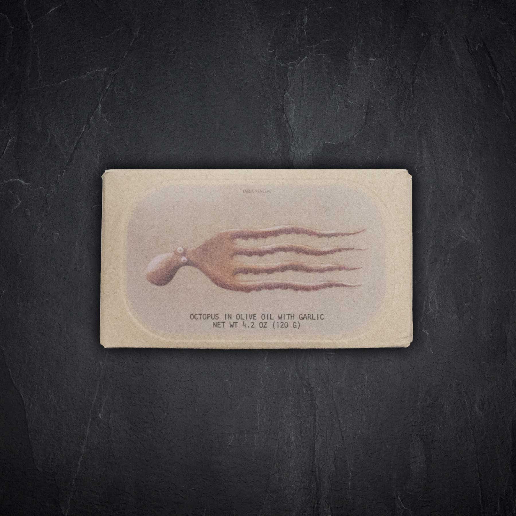 Oktopus in Olivenöl mit Knoblauch