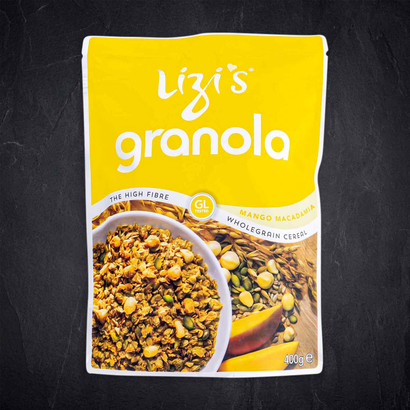 93394_Muesli_Mango_Macadamia_400g_LIZIS Produktbild: 93394_Muesli_Mango_Macadamia_400g_LIZIS